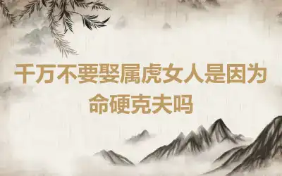 千万不要娶属虎女人是因为命硬克夫吗