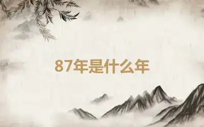 87年是什么年