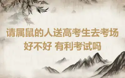 请属鼠的人送高考生去考场好不好 有利考试吗