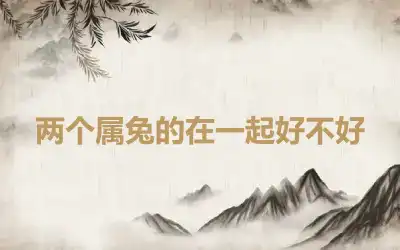 两个属兔的在一起好不好