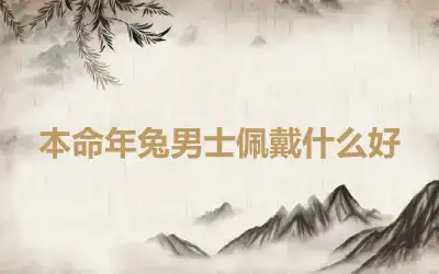 本命年兔男士佩戴什么好