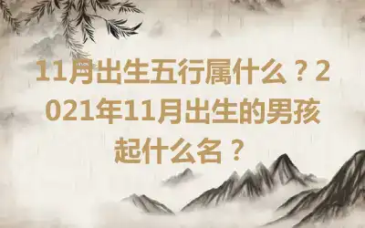 11月出生五行属什么？2021年11月出生的男孩起什么名？