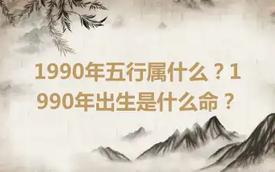 1990年五行属什么？1990年出生是什么命？