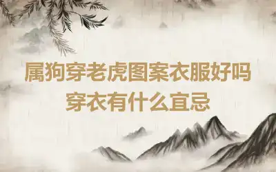 属狗穿老虎图案衣服好吗 穿衣有什么宜忌