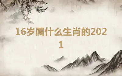 16岁属什么生肖的2021