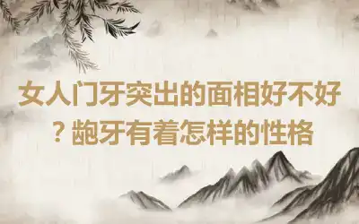 女人门牙突出的面相好不好？龅牙有着怎样的性格