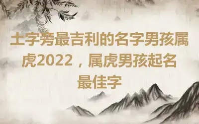 土字旁最吉利的名字男孩属虎2022，属虎男孩起名最佳字