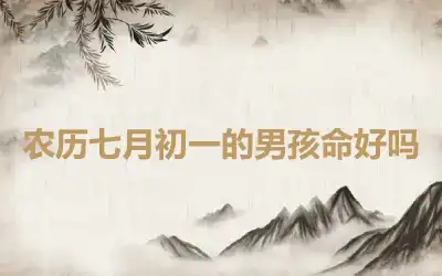 农历七月初一的男孩命好吗