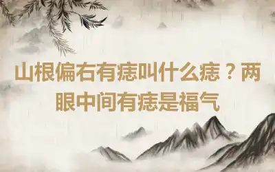 山根偏右有痣叫什么痣？两眼中间有痣是福气