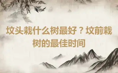 坟头栽什么树最好？坟前栽树的最佳时间