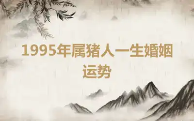 1995年属猪人一生婚姻运势