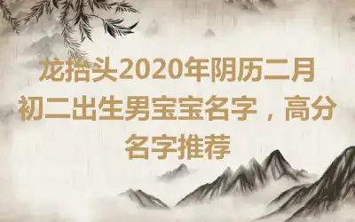 龙抬头2020年阴历二月初二出生男宝宝名字，高分名字推荐