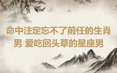 命中注定忘不了前任的生肖男 爱吃回头草的星座男