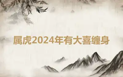 属虎2024年有大喜缠身