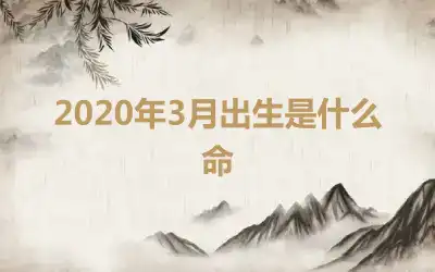 2020年3月出生是什么命