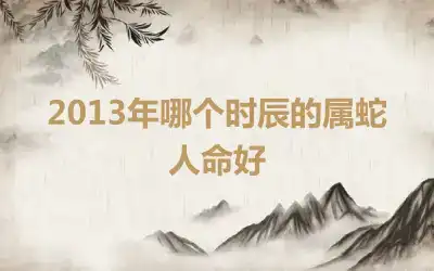 2013年哪个时辰的属蛇人命好