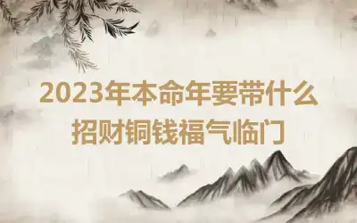 2023年本命年要带什么 招财铜钱福气临门