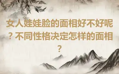 女人娃娃脸的面相好不好呢？不同性格决定怎样的面相？