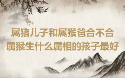 属猪儿子和属猴爸合不合 属猴生什么属相的孩子最好