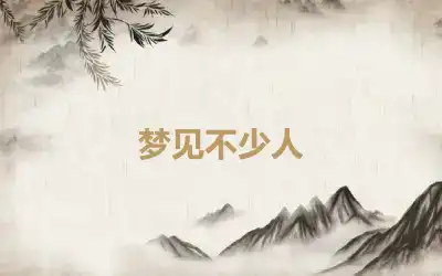 梦见不少人