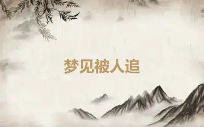 梦见被人追