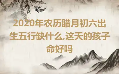 2020年农历腊月初六出生五行缺什么,这天的孩子命好吗