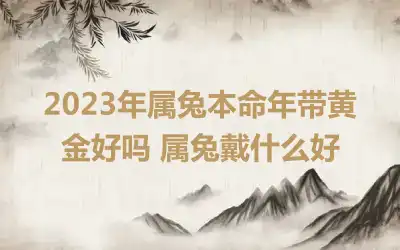 2023年属兔本命年带黄金好吗 属兔戴什么好