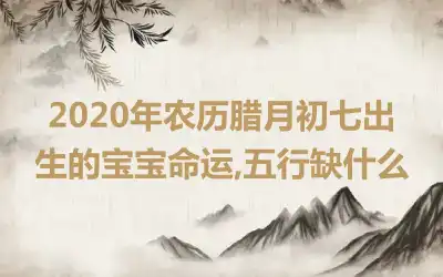 2020年农历腊月初七出生的宝宝命运,五行缺什么