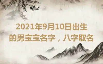 2021年9月10日出生的男宝宝名字，八字取名