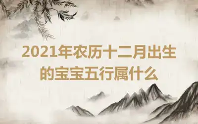 2021年农历十二月出生的宝宝五行属什么