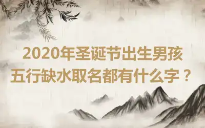 2020年圣诞节出生男孩五行缺水取名都有什么字？