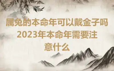 属兔的本命年可以戴金子吗 2023年本命年需要注意什么