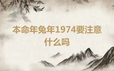 本命年兔年1974要注意什么吗