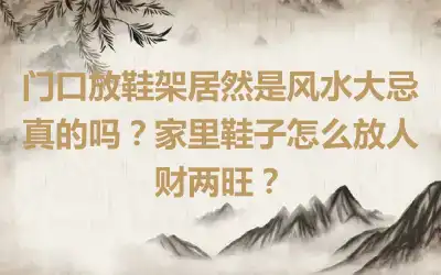 门口放鞋架居然是风水大忌真的吗？家里鞋子怎么放人财两旺？