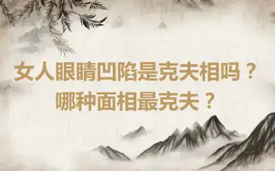 女人眼睛凹陷是克夫相吗？哪种面相最克夫？