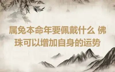 属兔本命年要佩戴什么 佛珠可以增加自身的运势