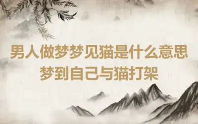 男人做梦梦见猫是什么意思 梦到自己与猫打架