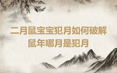 二月鼠宝宝犯月如何破解 鼠年哪月是犯月