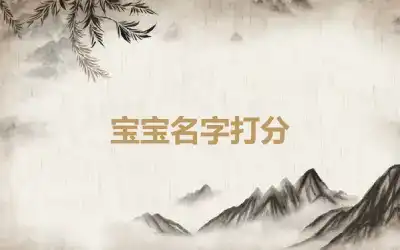 宝宝名字打分