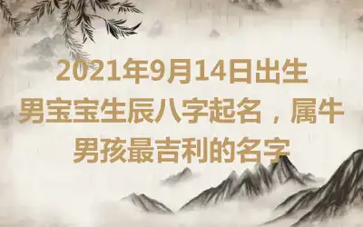 2021年9月14日出生男宝宝生辰八字起名，属牛男孩最吉利的名字