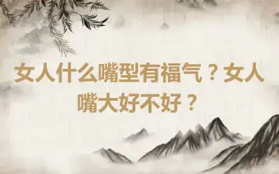 女人什么嘴型有福气？女人嘴大好不好？