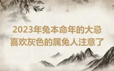 2023年兔本命年的大忌 喜欢灰色的属兔人注意了