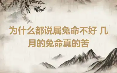 为什么都说属兔命不好 几月的兔命真的苦