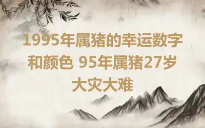 1995年属猪的幸运数字和颜色 95年属猪27岁大灾大难