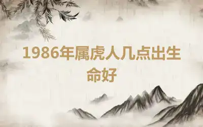 1986年属虎人几点出生命好