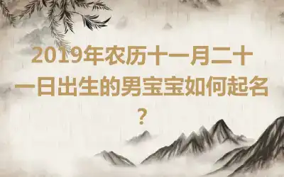 2019年农历十一月二十一日出生的男宝宝如何起名？