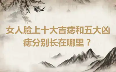 女人脸上十大吉痣和五大凶痣分别长在哪里？