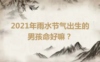 2021年雨水节气出生的男孩命好嘛？