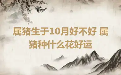 属猪生于10月好不好 属猪种什么花好运