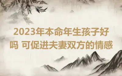 2023年本命年生孩子好吗 可促进夫妻双方的情感